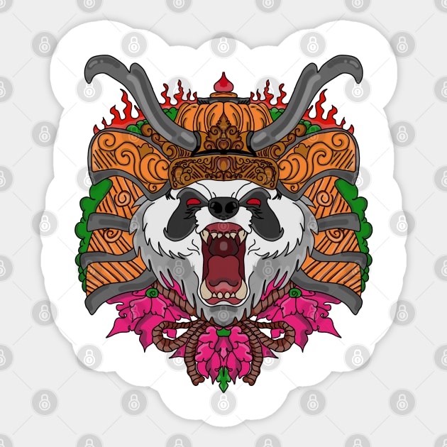 Panda Warrior Sticker by Rohman1610